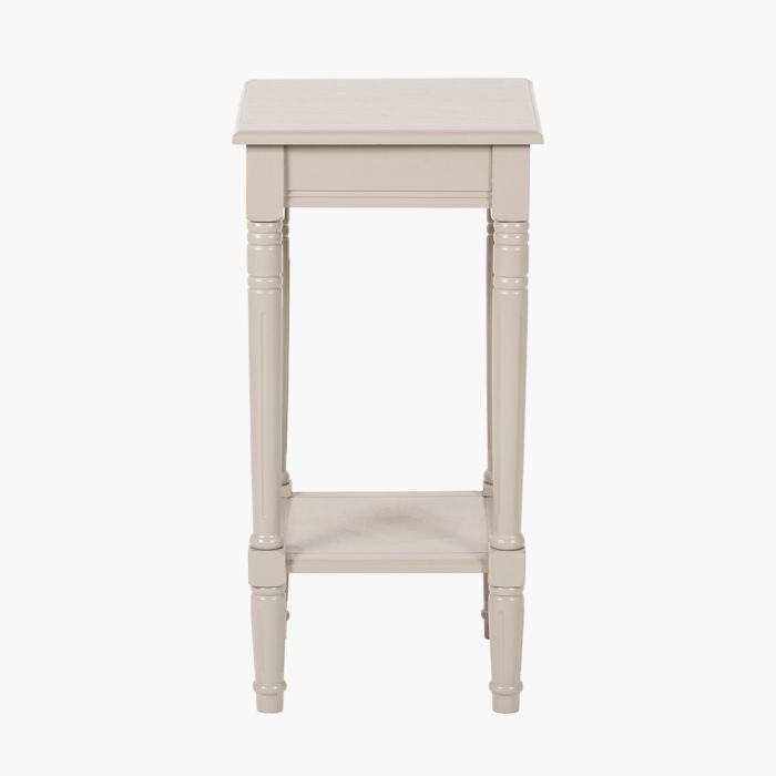 Heritage Putty Pine Wood Accent Table