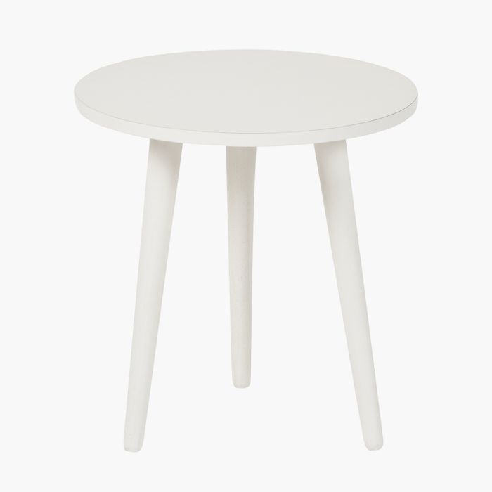 Croft Linen Pine Wood Side Table