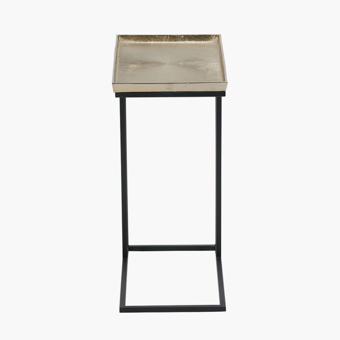 Franklin Gold Cast and Black Metal Supper Side Table