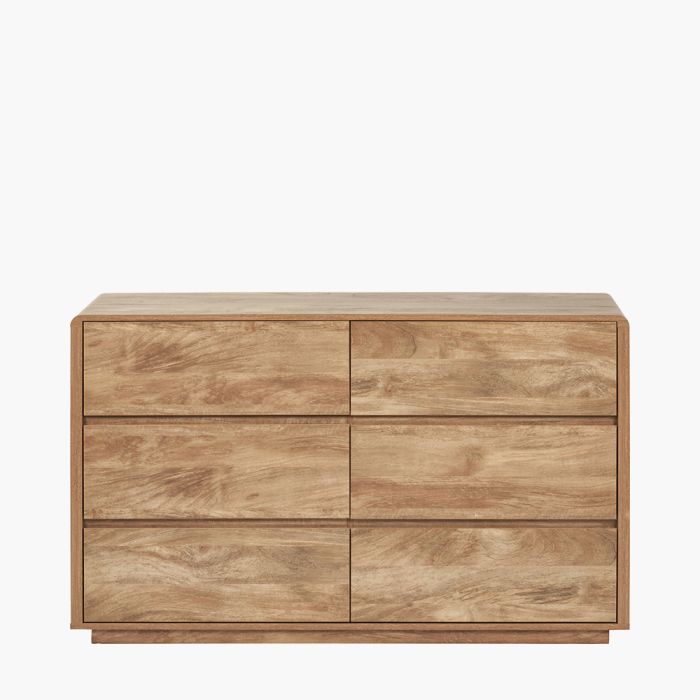 Eversley Oak Effect Veneer 6 Drawer Unit