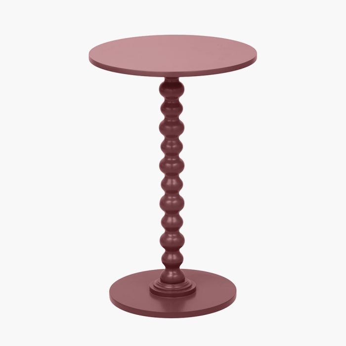 Margot Mulberry Wood Bobble Side Table