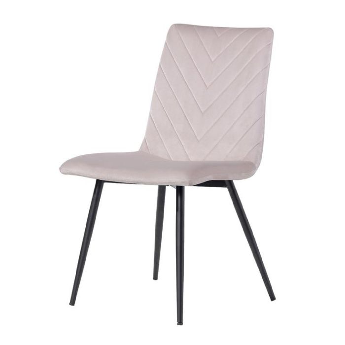 Essentials Velvet Dining Chair  in Taupe
