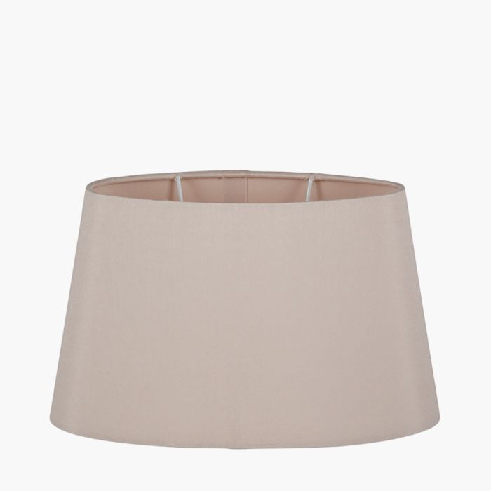 Martha 45cm Taupe Faux Silk Ellipse Tapered Shade