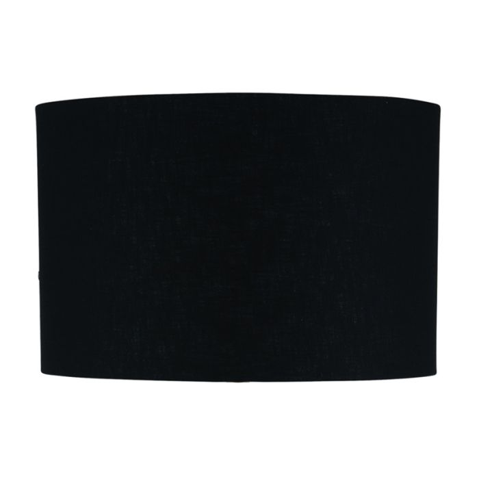 30cm Black Poly Cotton Cylinder Drum Shade