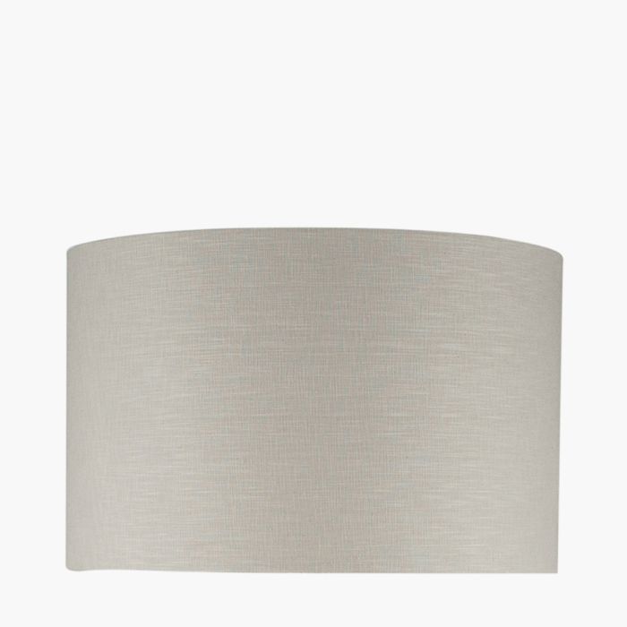 Lino 45cm Grey Self Lined Linen Drum Shade