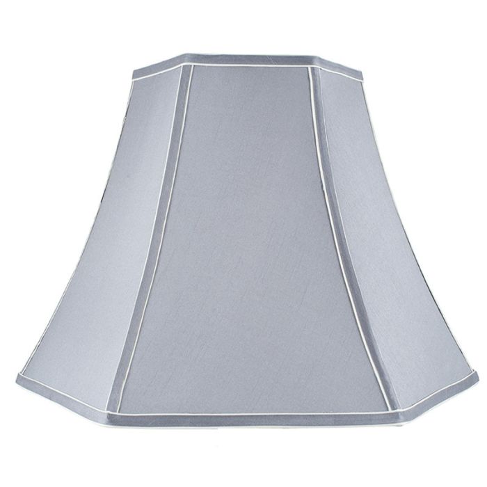 40cm Steel Grey Polysilk Bowed Shade