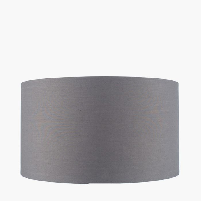 Harry 30cm Steel Grey Poly Cotton Cylinder Shade