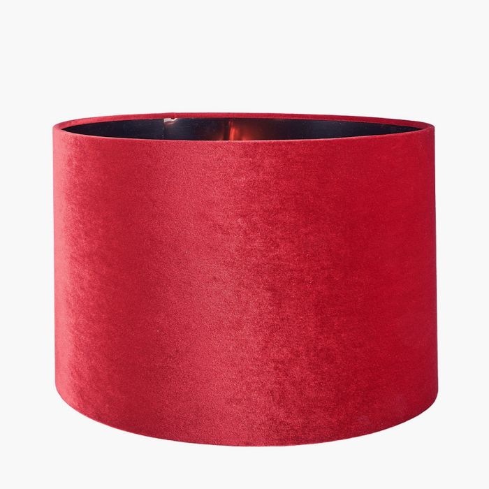 Bow 35cm Red Velvet Cylinder Shade