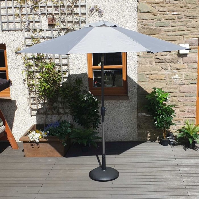 Elite 210cm Crank & Tilt Parasol - Lunar Grey