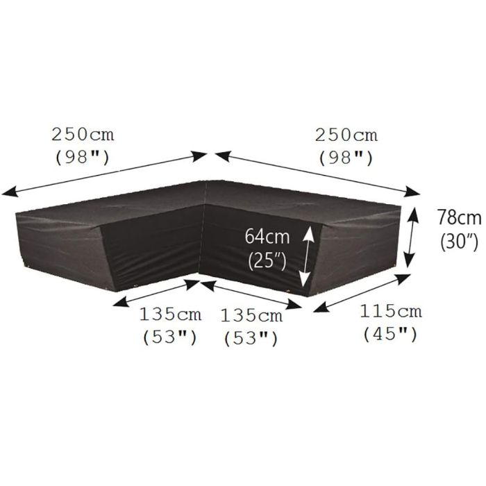 L Shaped Sofa Weather Cover 250x250x78cmH