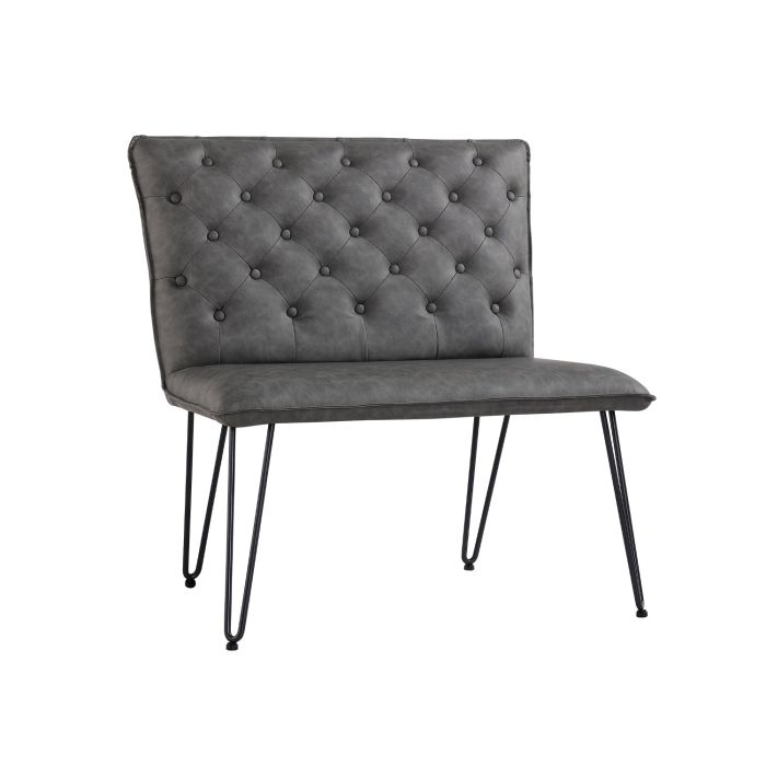 Essentials Studded back Bench 90cm  in Grey
