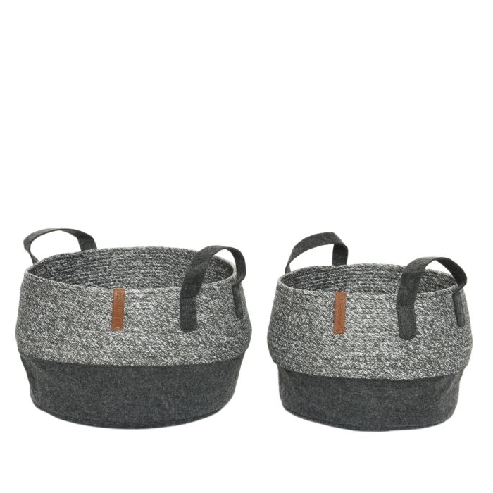 Set of 2 Felt Round Baskets