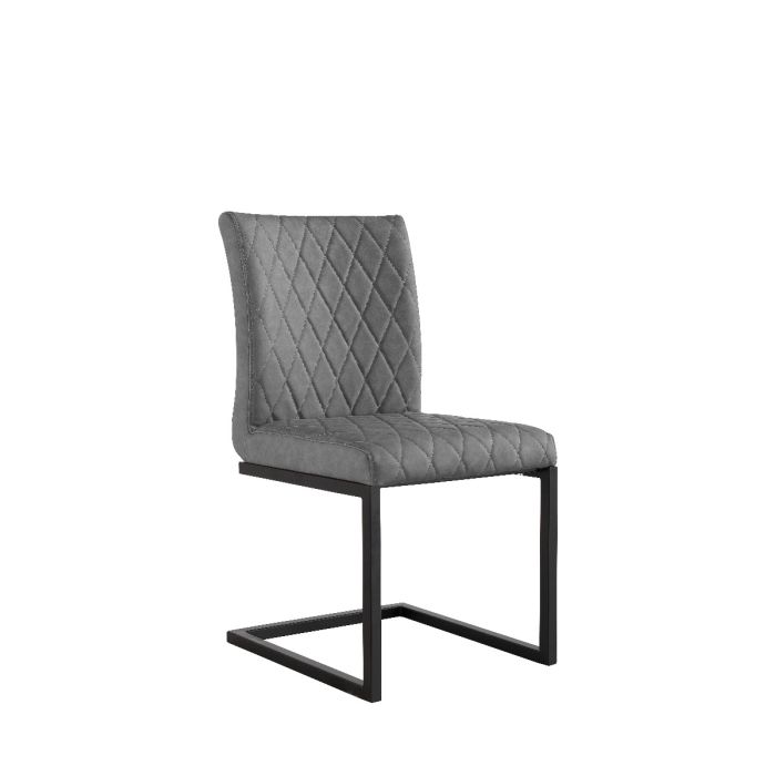 Essentials Diamond Stitch Dining Chair in Grey