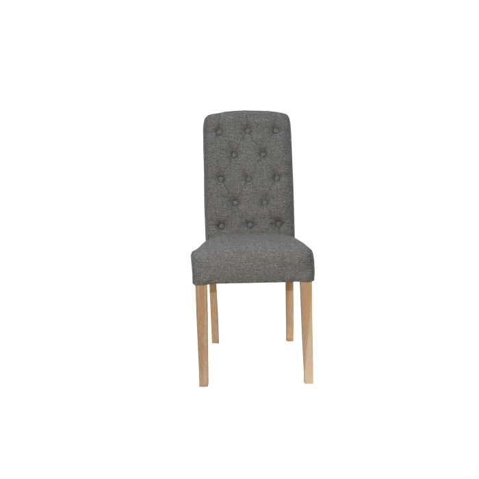 Essentials Button Back Upholstered Chair  in Dark Grey