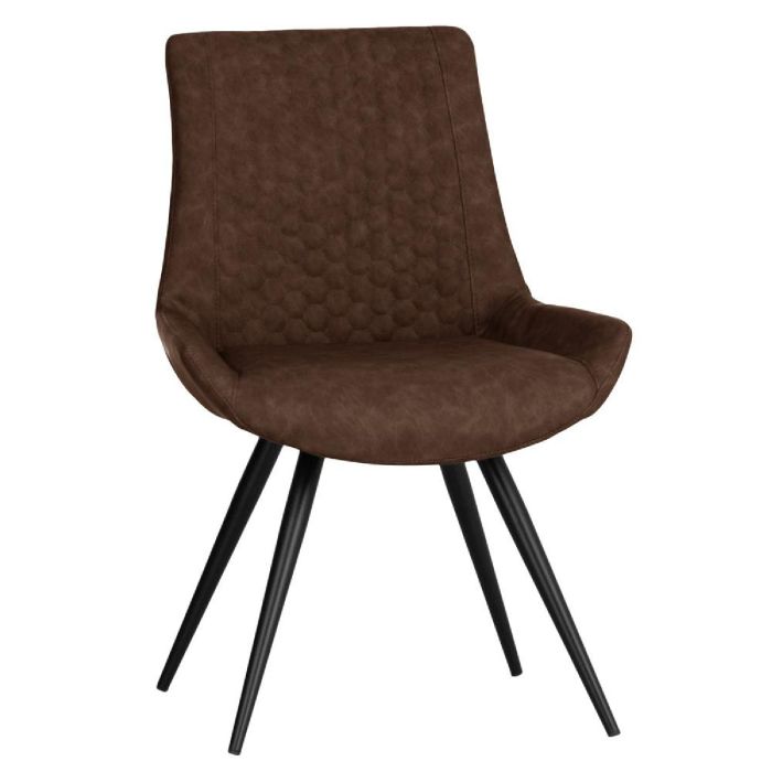 Essentials Honeycomb Stitch Dining Chair in Brown