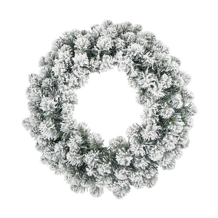 Decorative Collection 24" Artificial Snowy Wreath 