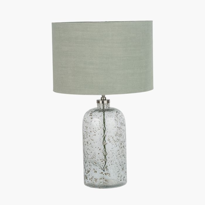 Chinon Glass Table Lamp Base and Shade Moss