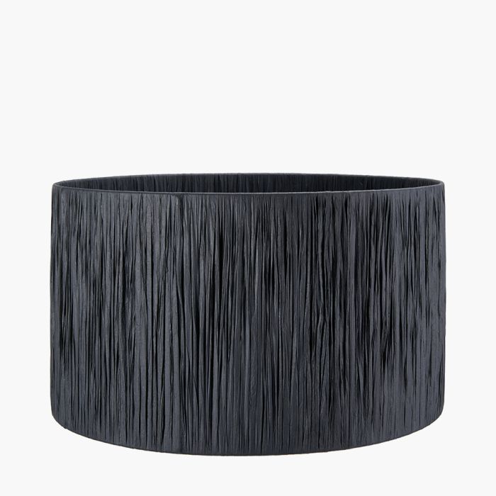 Tilia 40cm Black Raffia Cylinder Shade