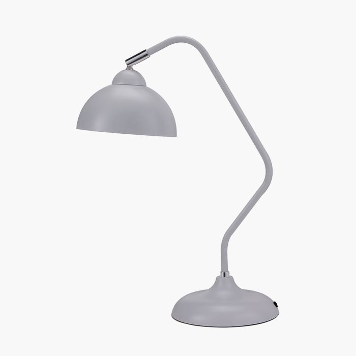 Elio Matt Grey Task Table Lamp