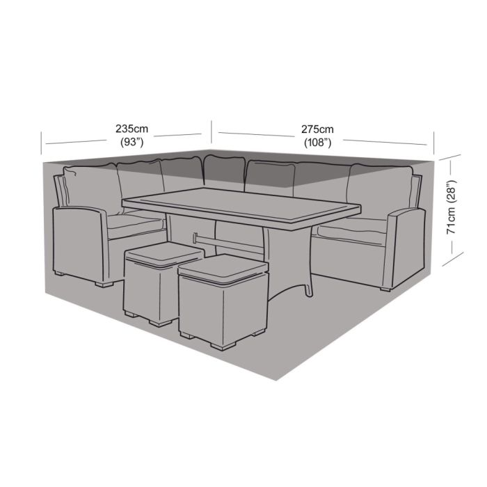 Medium Casual Dining Set Weather Cover 275x235x71cm