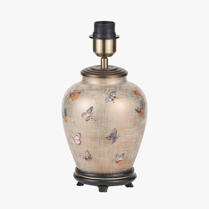 Butterflies Small Glass Table Lamp Base