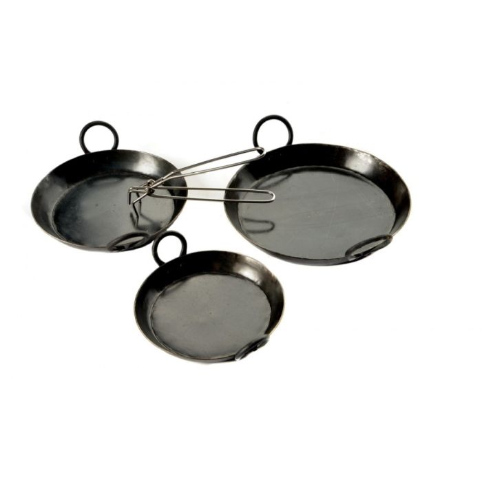 Kadai Set of 3 Skillets & Handle