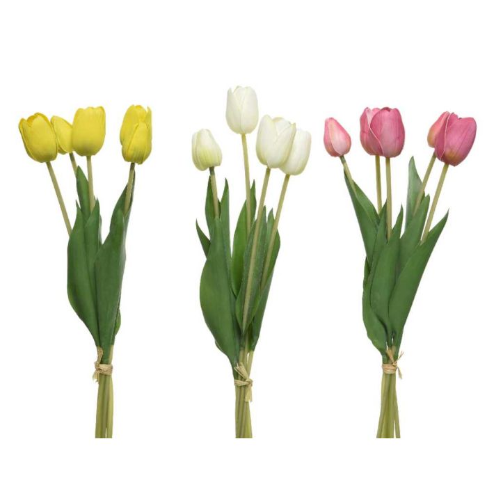 Raffia Tied Tulip Bunch