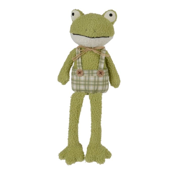 Frog in Green Check Dungarees