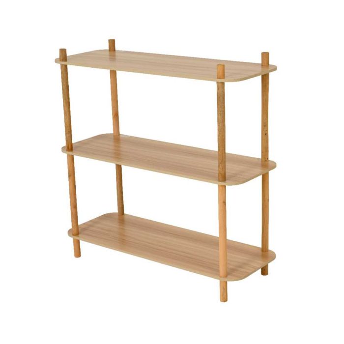 Hales 3 Tier Shelf Unit Oak Colour