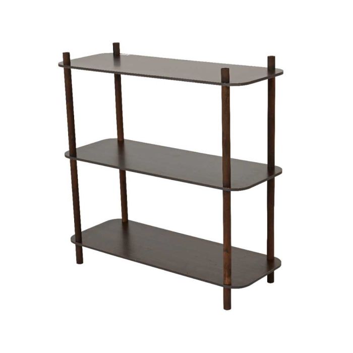Hales 3 Tier Shelf Unit Walnut Colour
