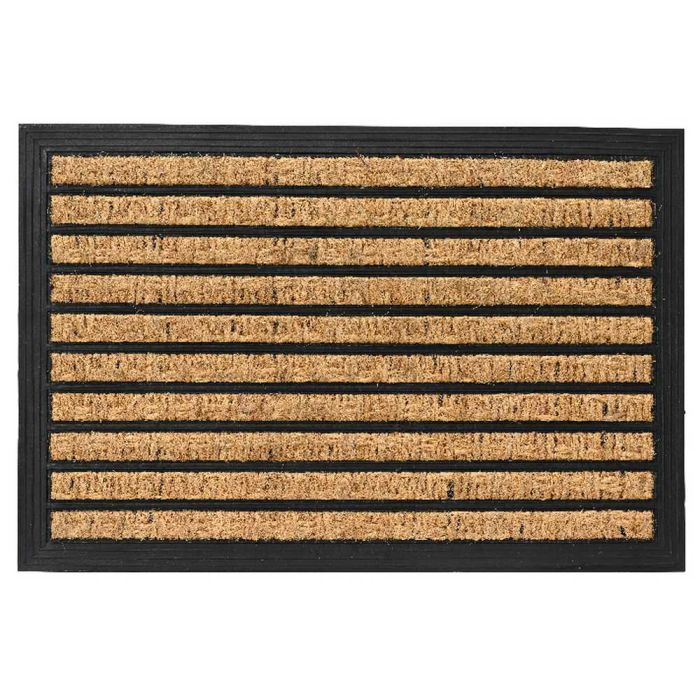 Coir and Rubber Door Mat - Stripes