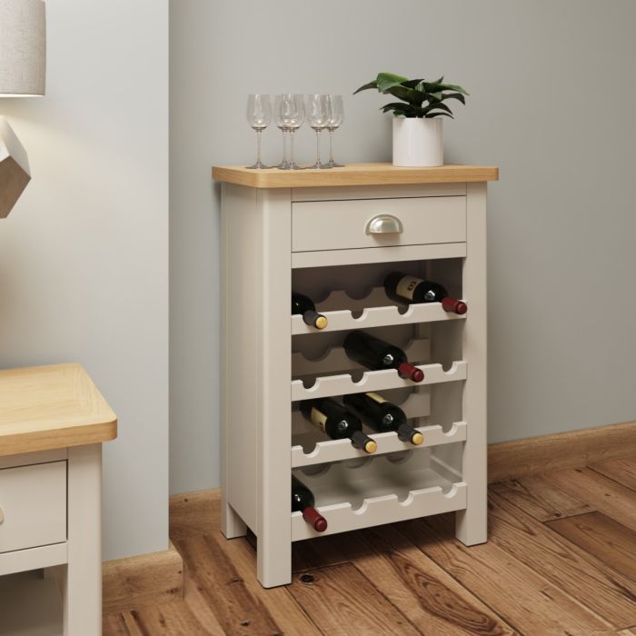 Essentials Wine Cabinet  in Dove Grey