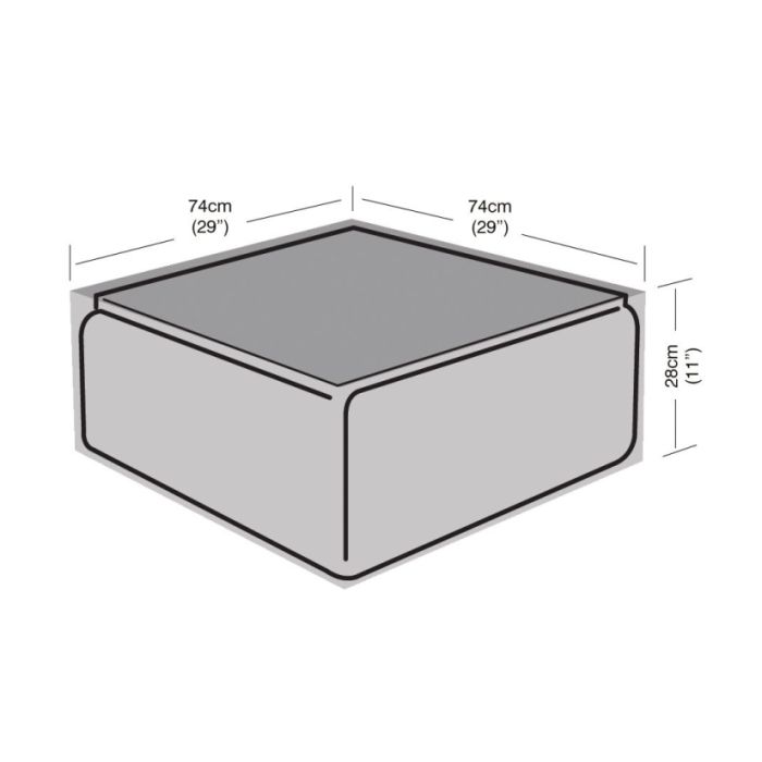 Small Coffee Table Weather Cover 74x74x28cm 