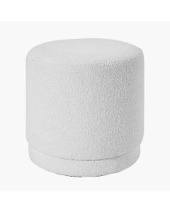 Sassari Boucle Fabric Cylinder Pouffe