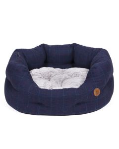 Midnight Tweed Oval Bed MED