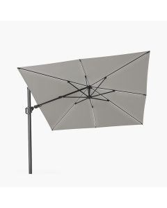 Platinum Premium Challenger T2 Glow Cantilever Parasol 300x300x265cm. Manhattan Grey Canopy 