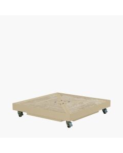 Ceramica Wheeled Parasol Base 90kg when filled with sand - Sandstone