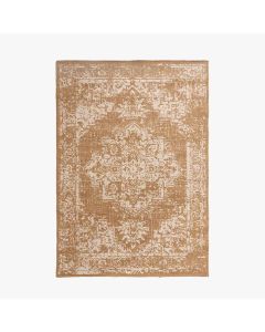 Indoor Outdoor Natural and White Vintage Design Rug