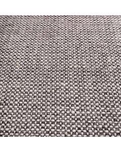 Indoor Outdoor Graphite and White Basket Weave Design Rug