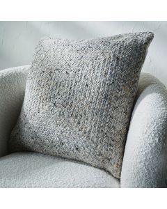 Outdoor Warm Grey Tweed Design Scatter Cushion