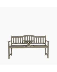 Richmond  Antique Grey 3 Seat Bench with Pop Up Table