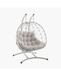 Lyon Double Egg Chair Putty