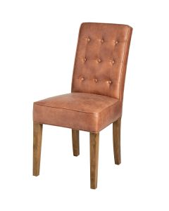 Tan Faux Leather Dining Chair