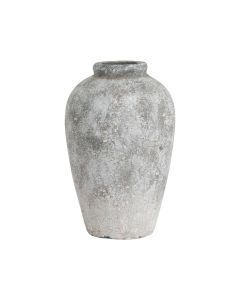 Aged Stone Tall Ceramic Vase