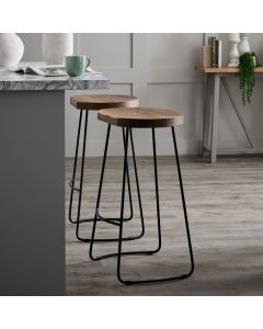 Franklin Hardwood Shaped Barstool