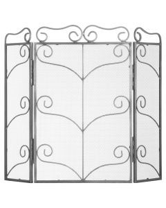 Heavy Large Antique Silver Fire Screen