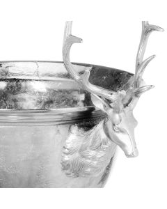 Large Aluminium Stag Champagne Cooler on Stand