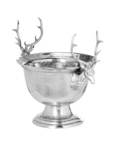 Large Aluminium Stag Champagne Cooler on Stand