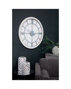 Williston White Large Wall Clock