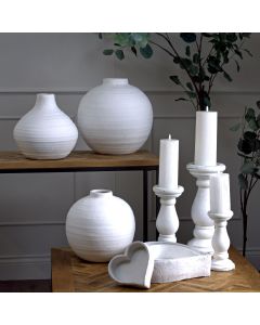 Tiber Matt White Ceramic Vase